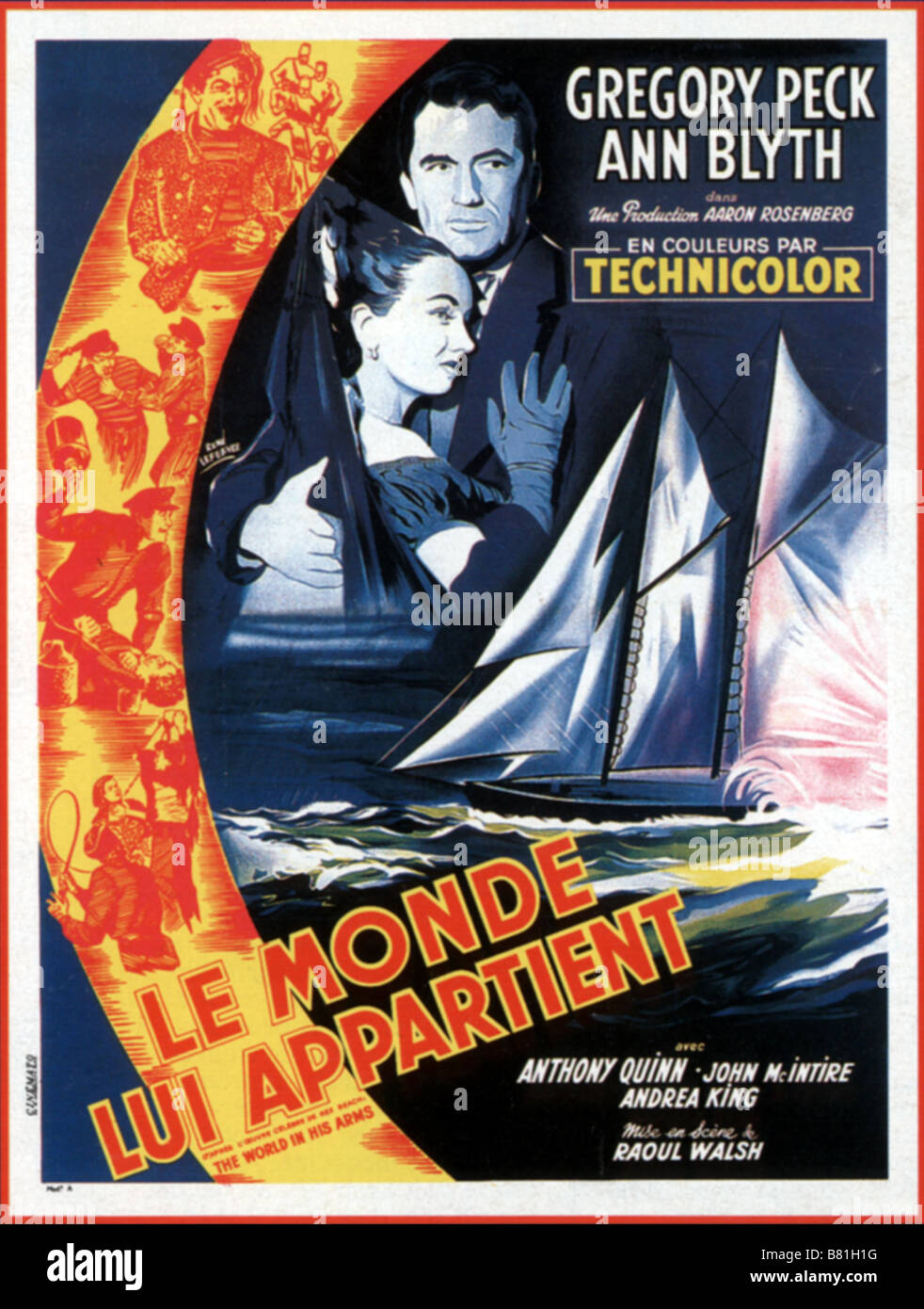 The world in his arms Gregory Peck vintage movie poster
