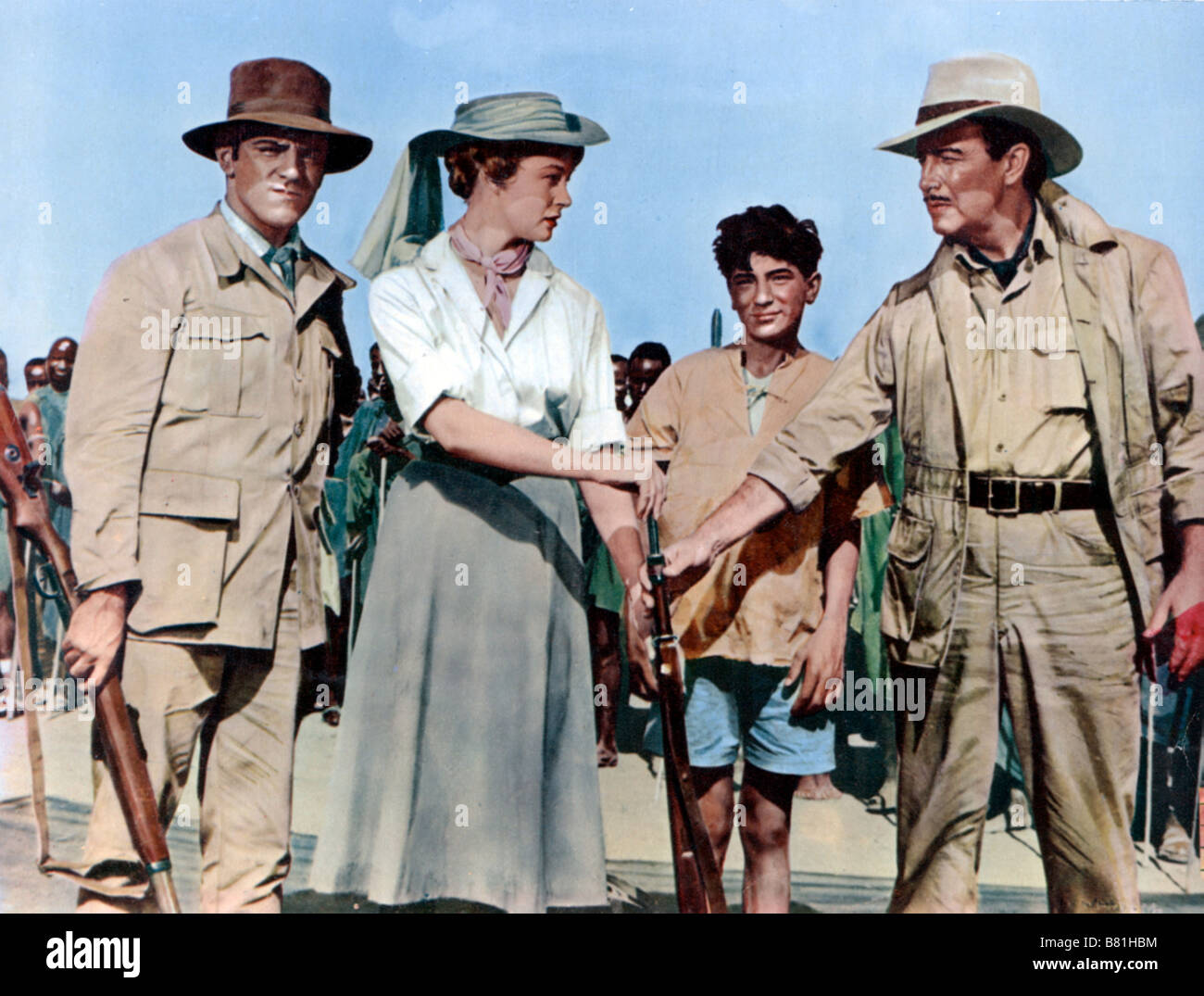 Les aventuriers du kilimandjaro Killers of Kilimanjaro  Year: 1959 - UK Anthony Newley, Anne Aubrey, John Dimech, Robert Taylor Director: Richard Thorpe Stock Photo