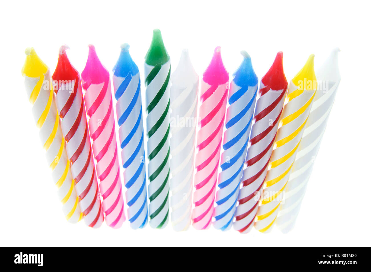 Birthday candles white background hires stock photography and images