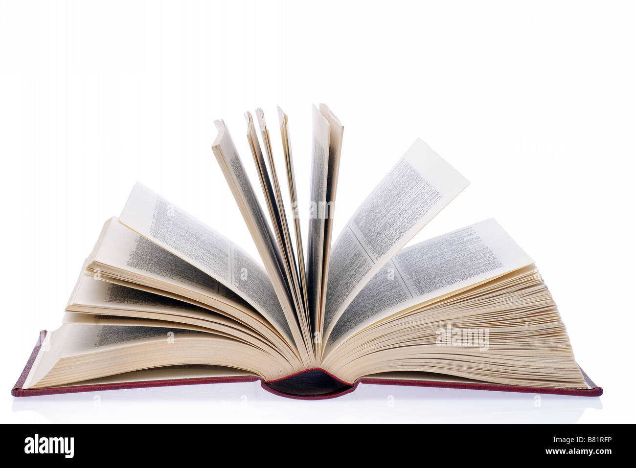 Opened book isolated on white background Stock Photo - Alamy