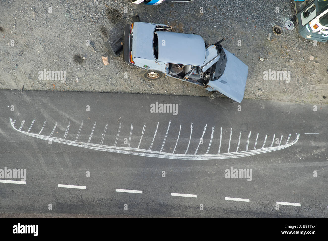 car wrack, Sweden Stock Photo
