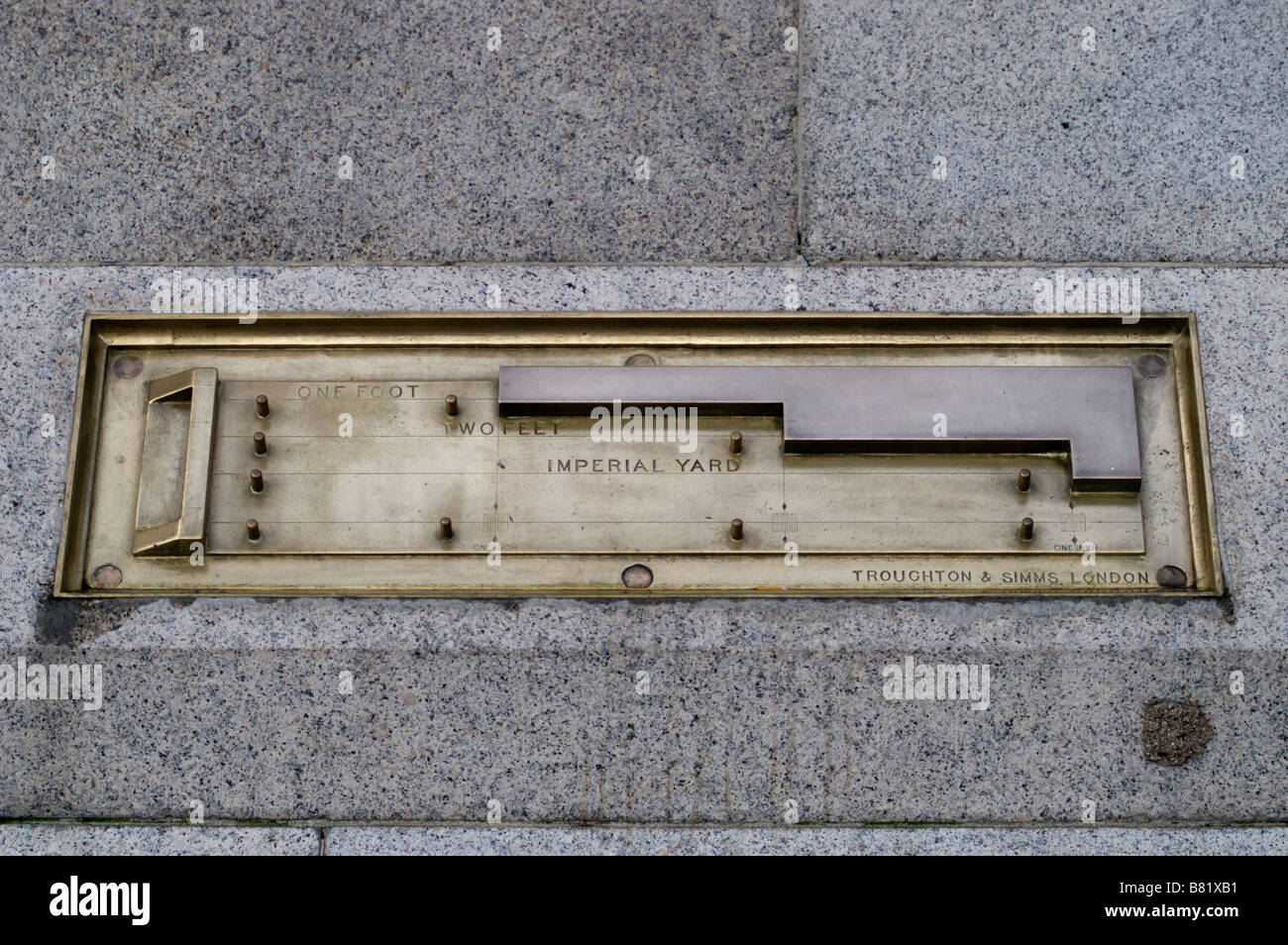 Standards of Imperial Length plaque Stock Photo