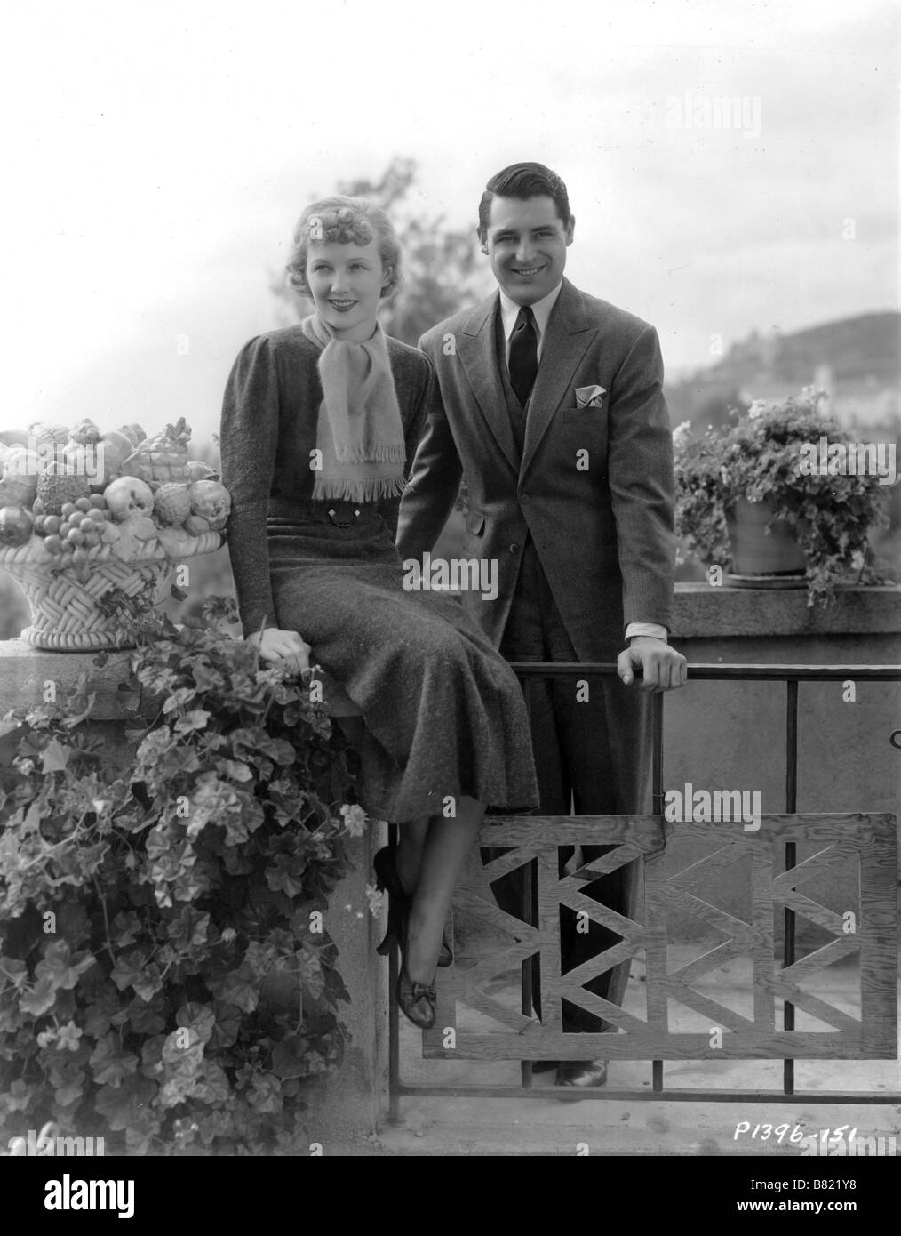 Cary Grant Cary Grant Cary Grant and his wife Virginia Cherrill at home in Hollywood Stock Photo