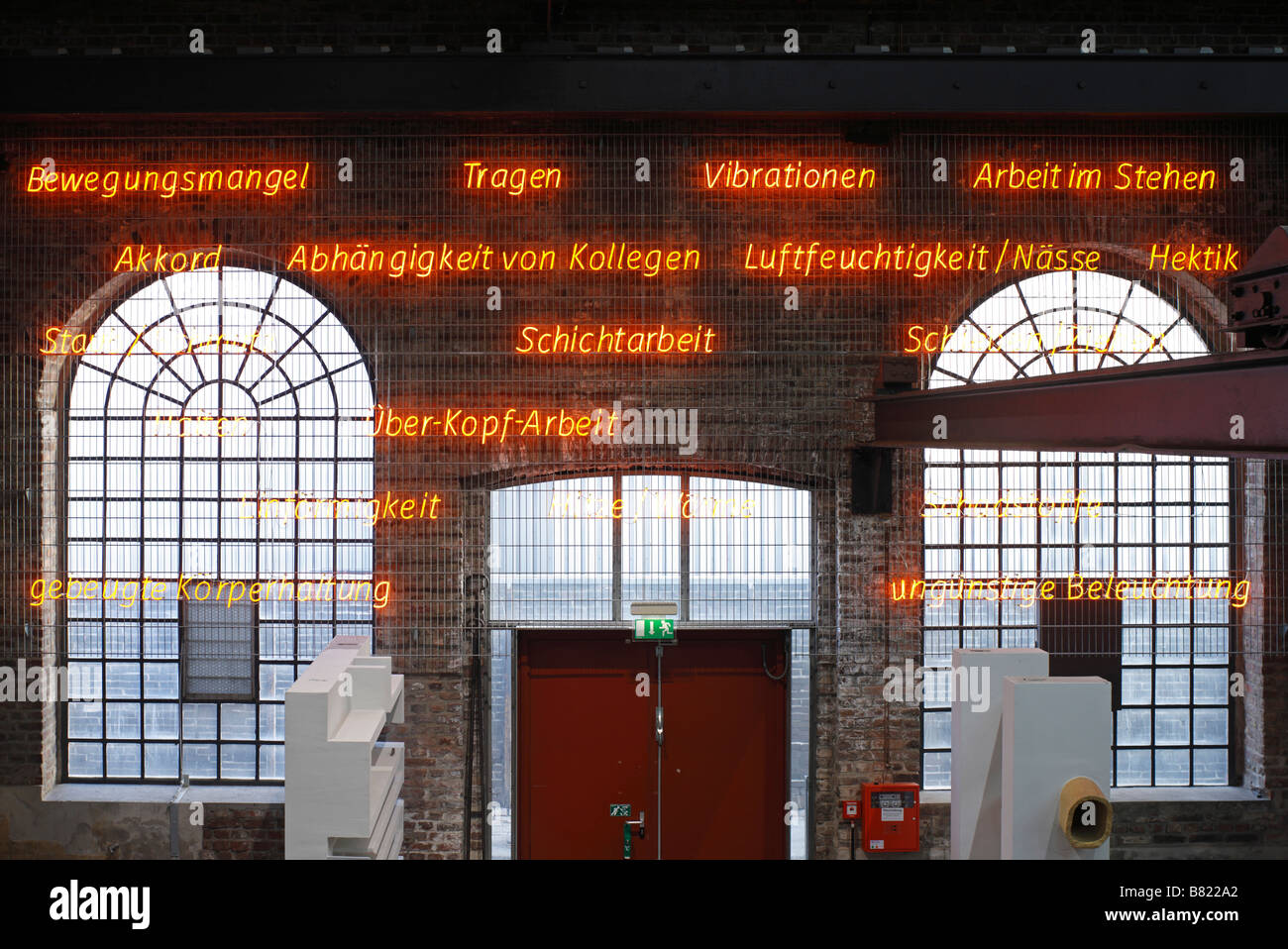 Oberhausen, Zinkfabrik Altenberg, LVR-Industriemuseum, Museum der Schwerindustrie, Ausstellung: Lichtinstallation Stock Photo