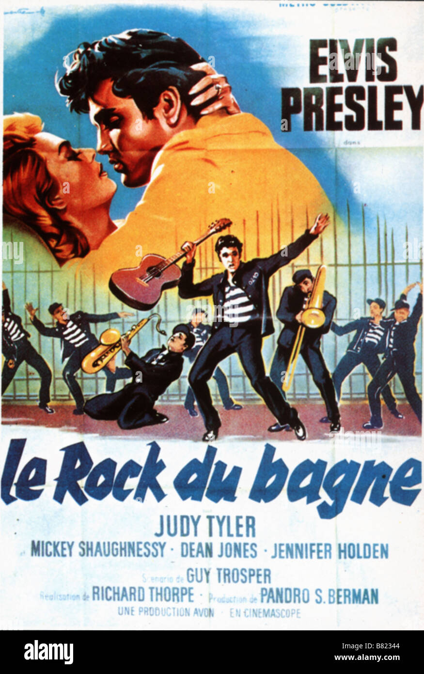 le rock du bagne Jailhouse Rock Year: 1957 USA affiche, poster Elvis  Presley Director: Richard Thorpe Stock Photo - Alamy, image size:875x1390