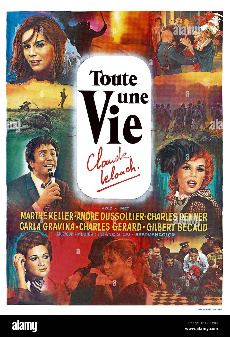 Toute une vie And Now My Love Year: 1974 - France Marthe Keller , Gilbert  Bécaud Director: Claude Lelouch Movie poster (Fr Stock Photo - Alamy