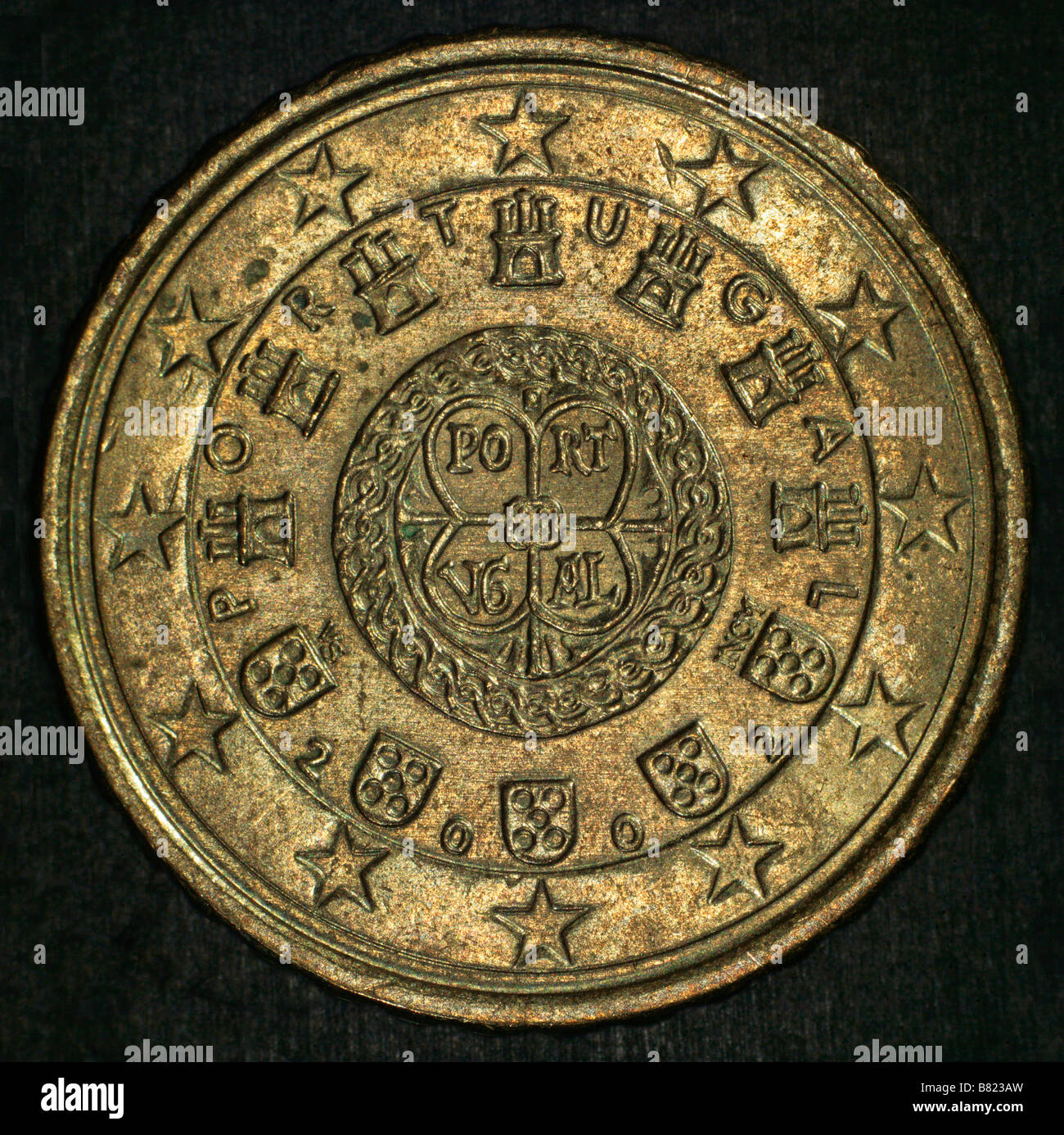 10 Euro cent coin axial illumination Stock Photo