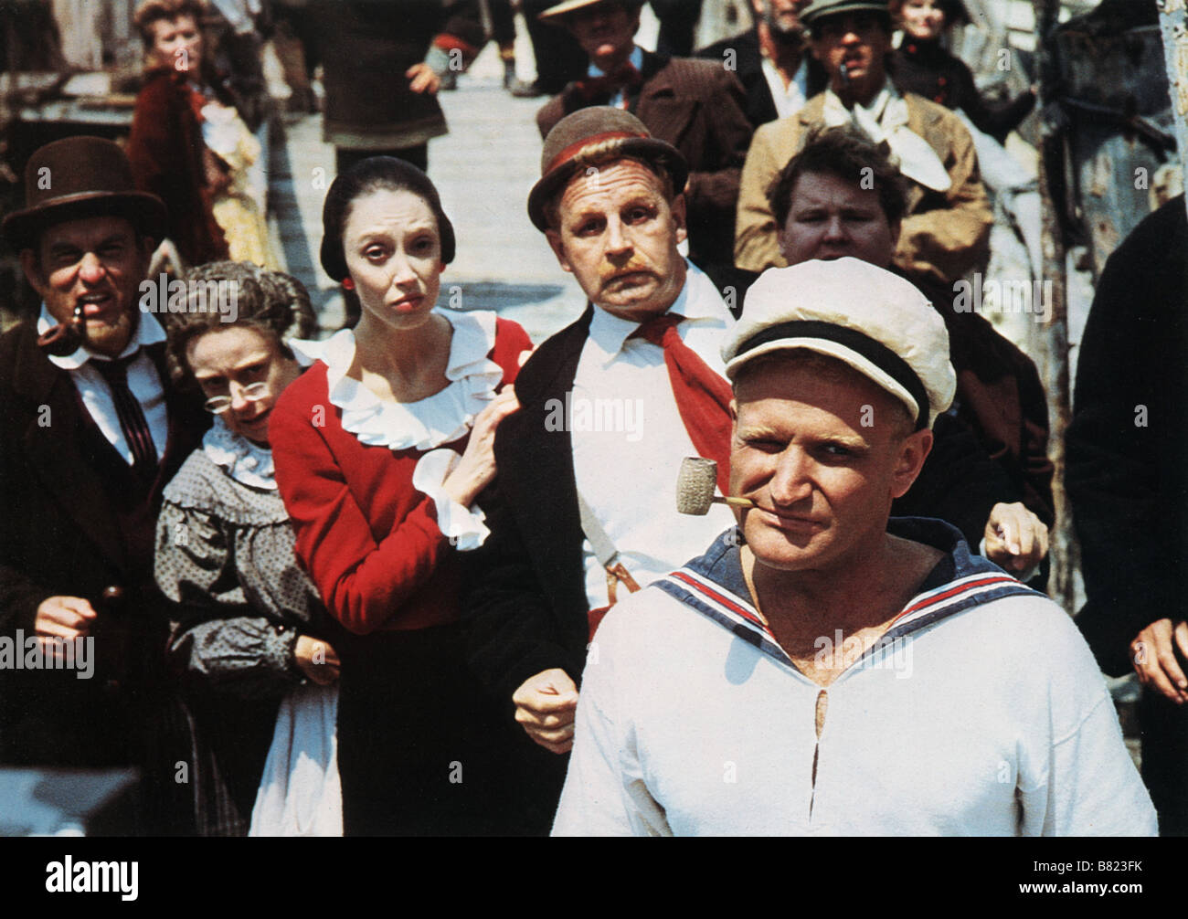 Popeye  Year: 1980 USA Robin Williams , Shelley Duvall , Paul Dooley , MacIntyre Dixon , Roberta Maxwell , Donovan Scott  Director: Robert Altman Stock Photo