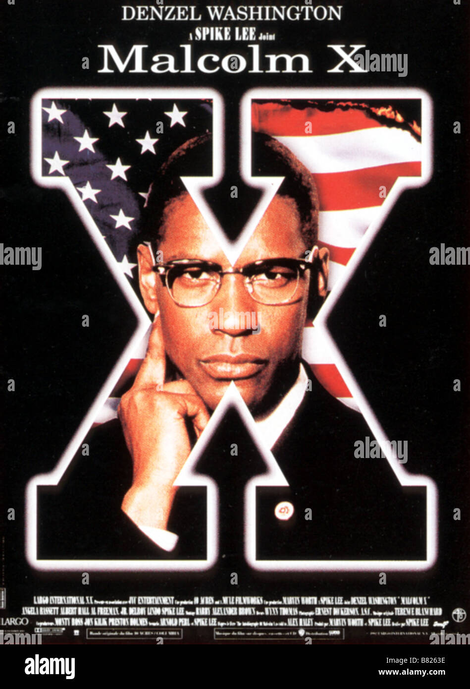 Malcolm X Year 1992 USA Director Spike Lee Movie poster Stock Photo