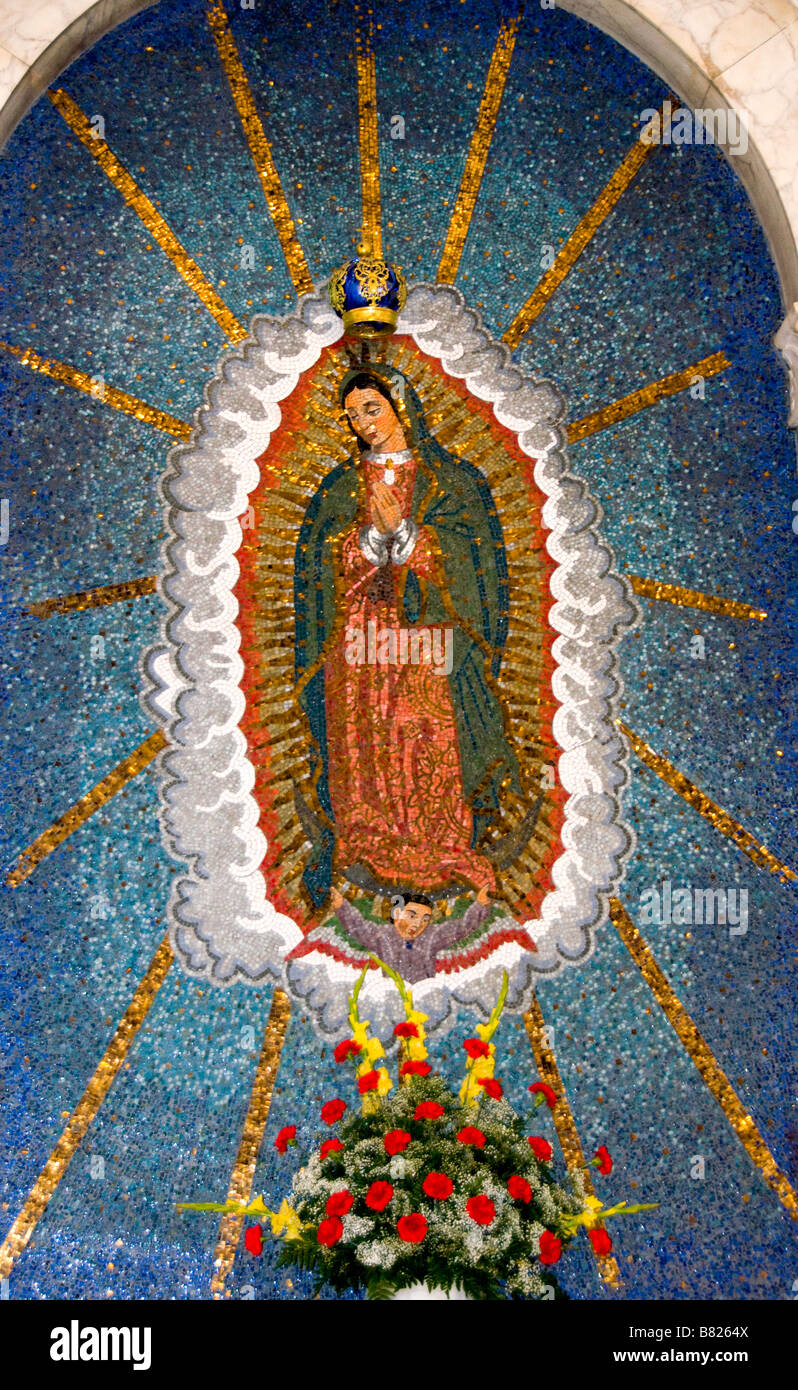 Mosaic Our Lady of Guadalupe Church Houston Texas Stock Photo