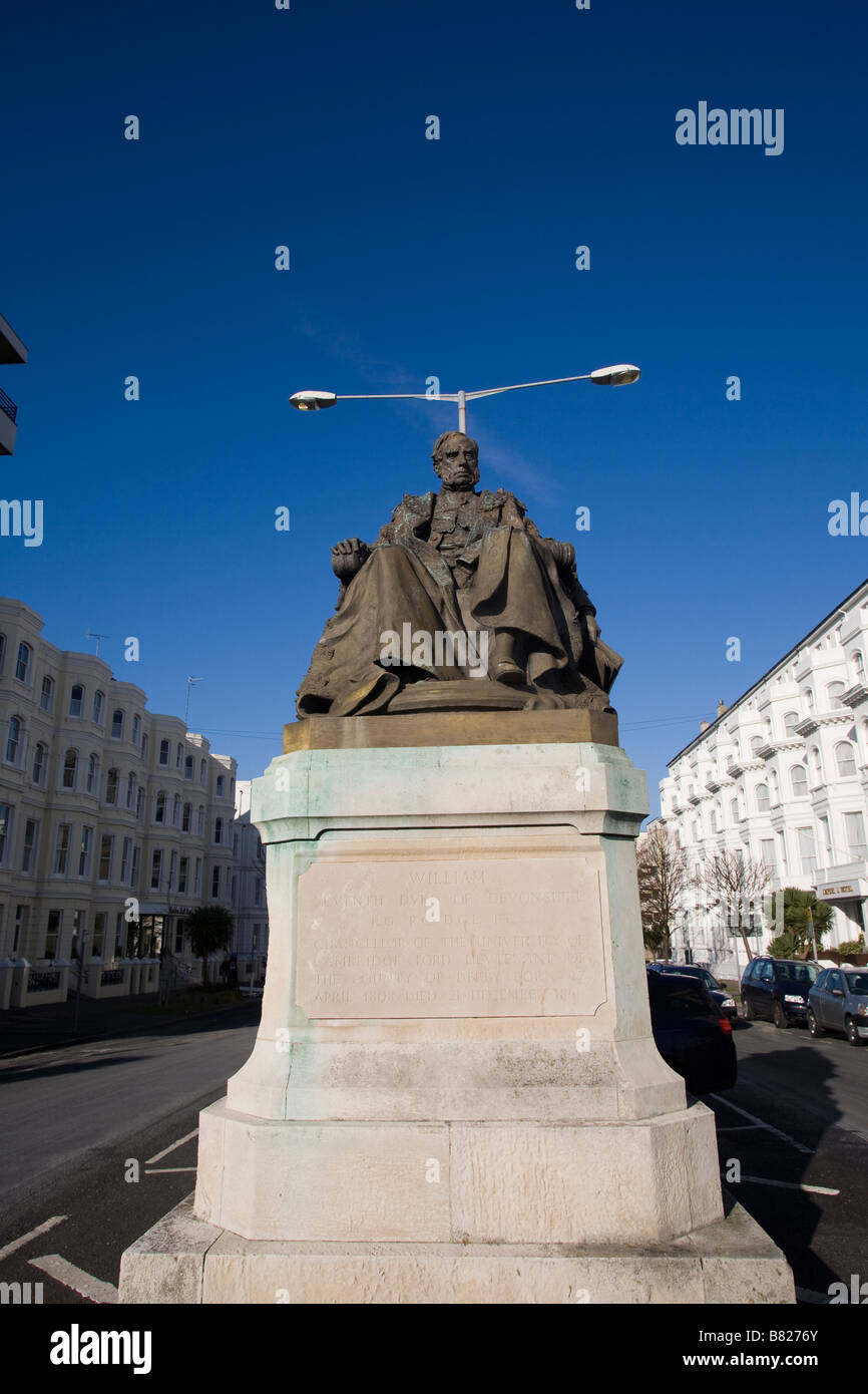 Statue of William, Seventh Duke of Devonshire in Eastbourne East Sussex GB UK Stock Photo