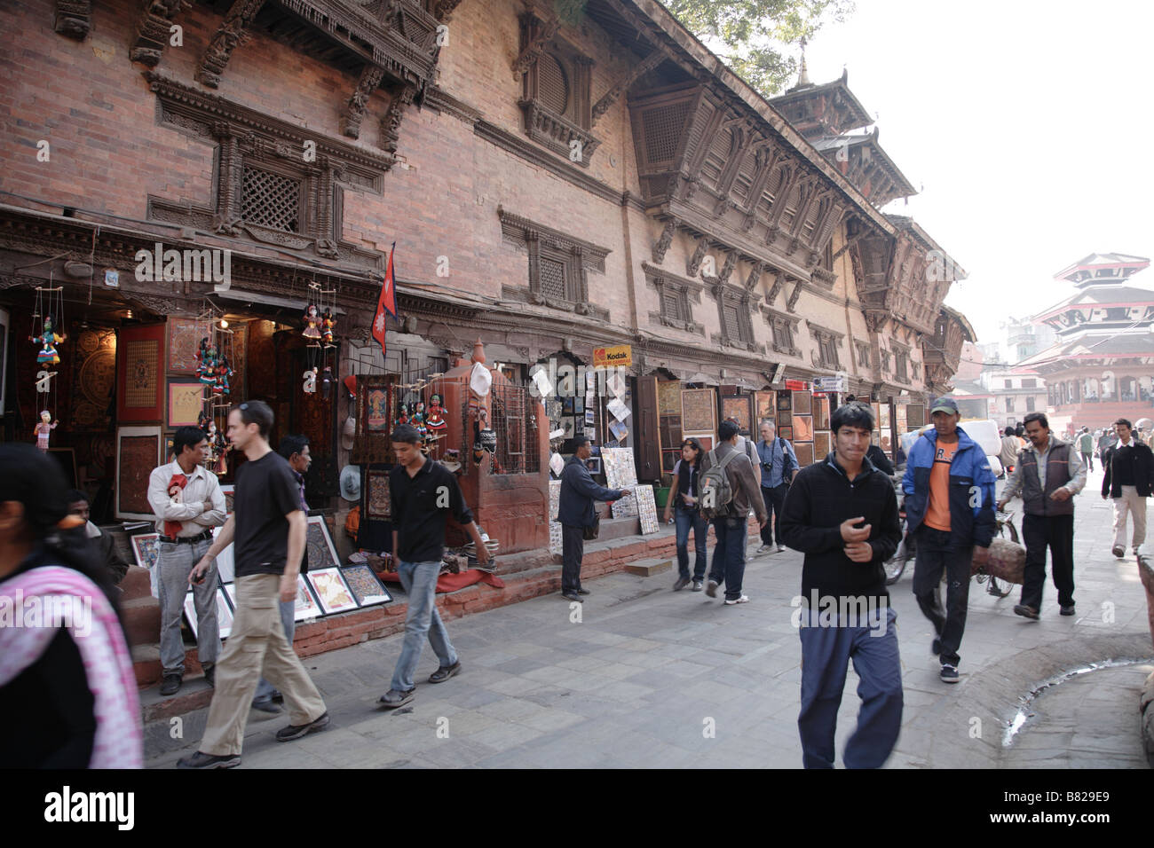 Shop fronts in Durbar Square Kathmandu Stock Photo