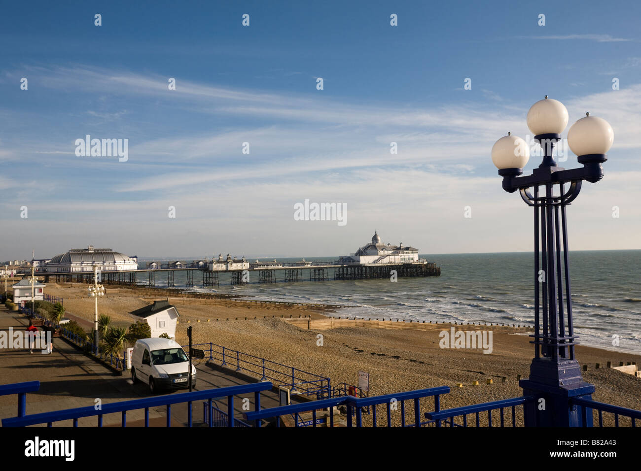 The Promonade and Eastbourne Pier in East Sussex GB UK Stock Photo