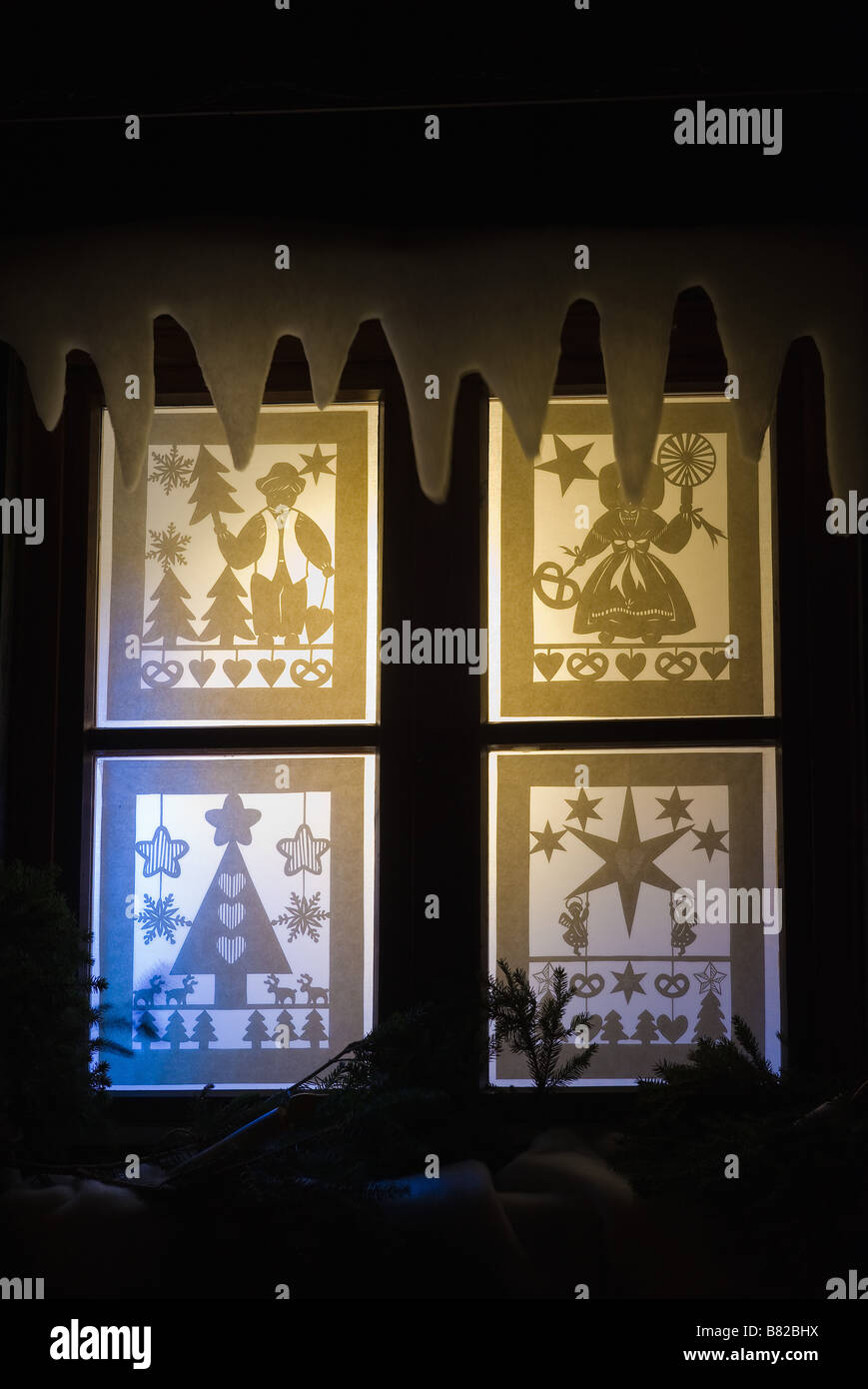 Illuminated christmas window train