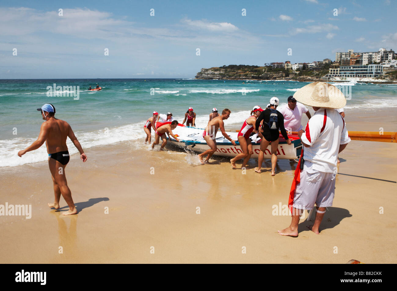 Surfboat Competition on Bondi Beach 2007 Stock Photo