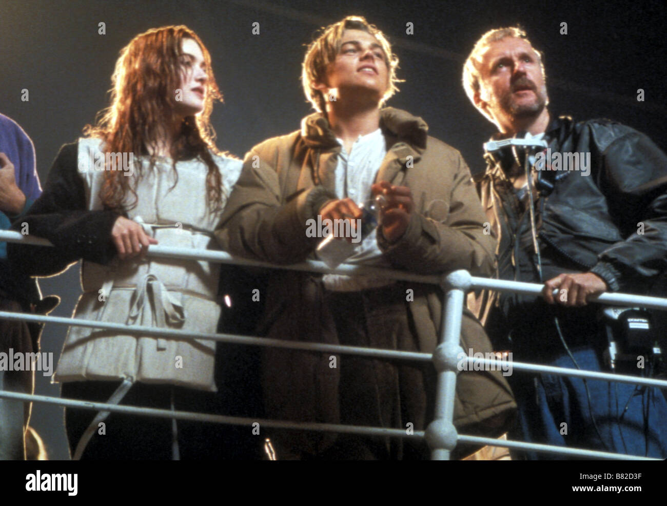 Titanic Year: 1997 USA Director: James Cameron James Cameron, Leonardo DiCaprio, Kate Winslet Shooting picture Stock Photo