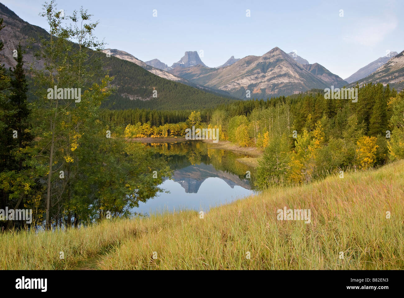 Wedge Pond, Kananaskis, Alberta, Canada; Canadian Rockies during Autumn