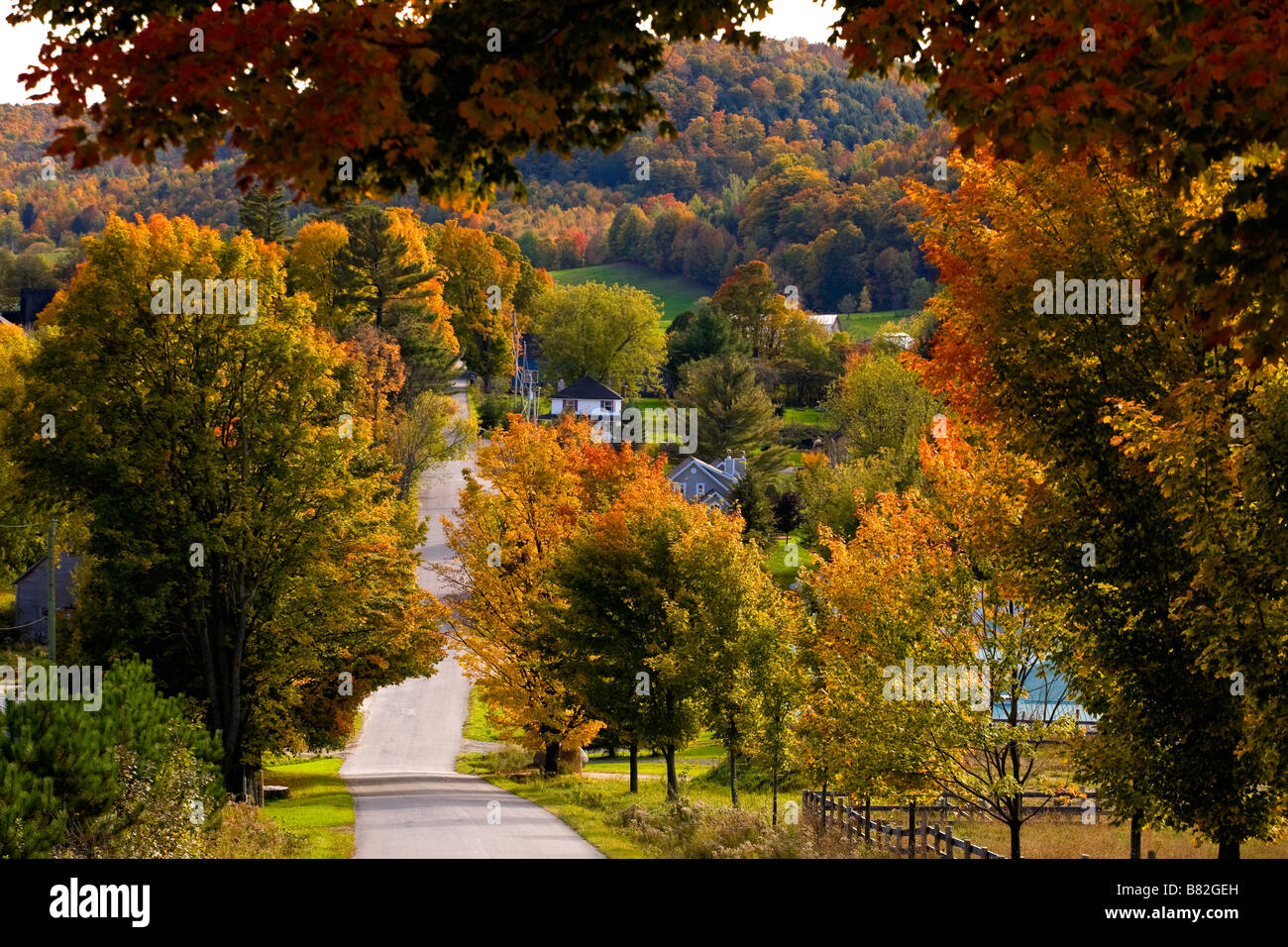 Rural road, Quebec, Canada Stock Photo Alamy