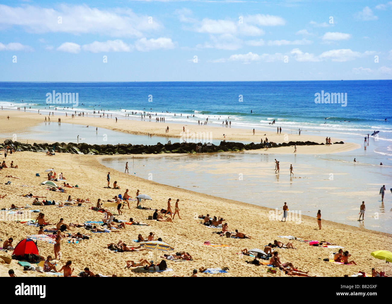 Lacanau Beach Ocean Stock Photo