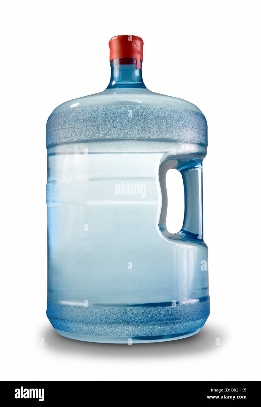 A 5 gallon water jug of Spring or purified water from a commercial business Stock Photo