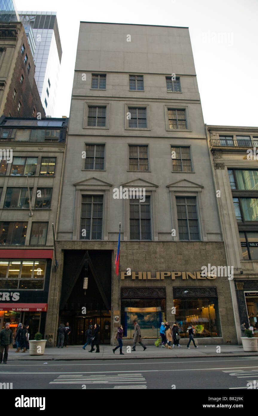 The Philippines Center on Fifth Avenue in the midtown neighborhood of New York Stock Photo