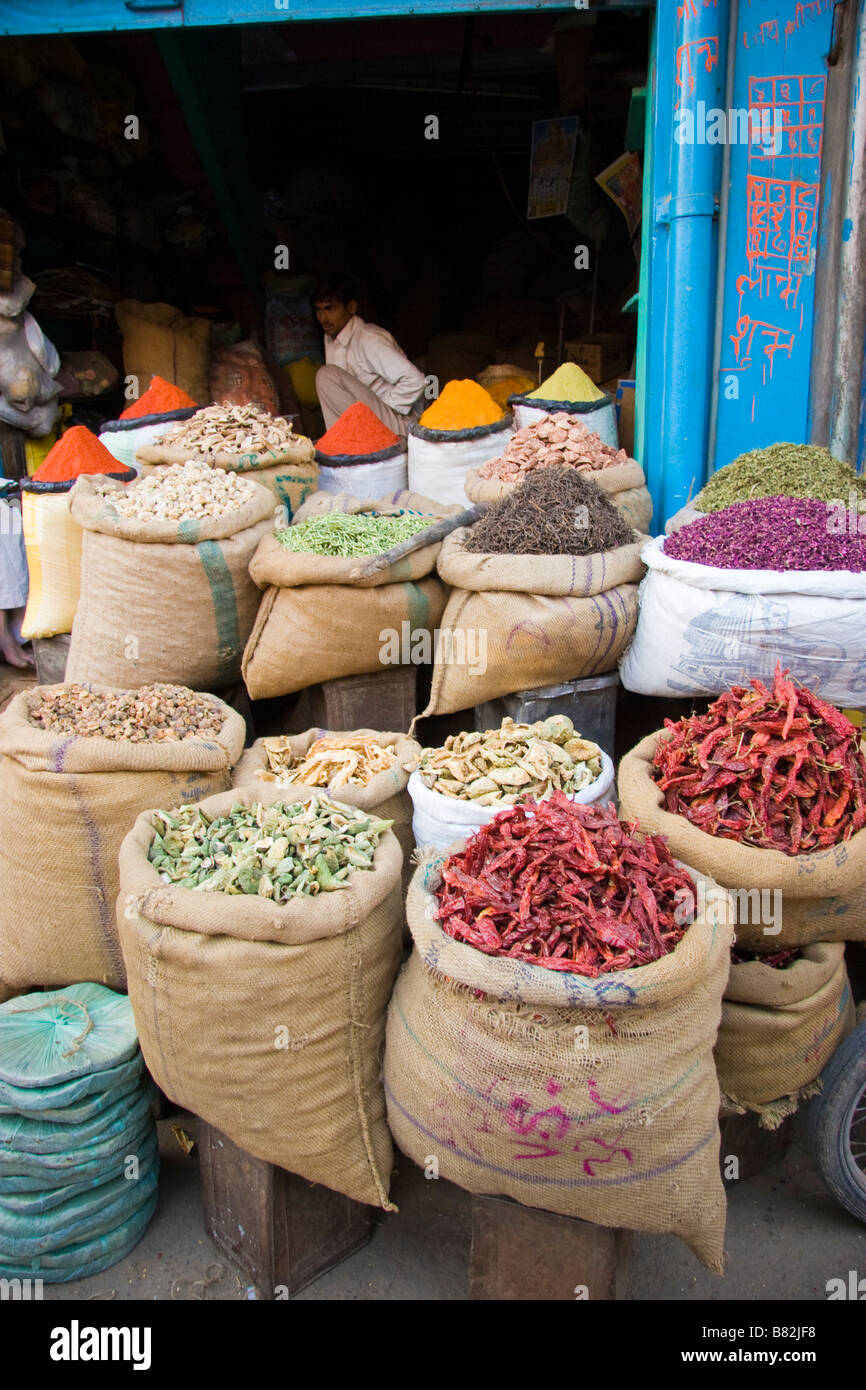 Spices on sale Bazaar Bikaner Rajasthan India Stock Photo Alamy