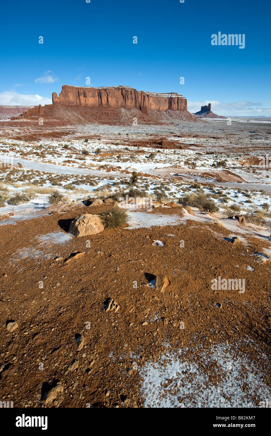 Monument valley in winter Stock Photo Alamy