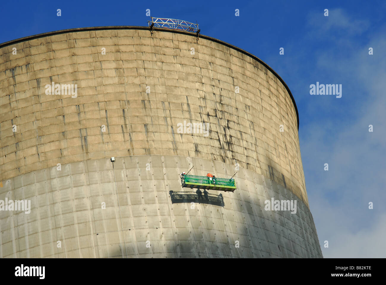 Cooling Tower Maintenance Stock Photo Alamy