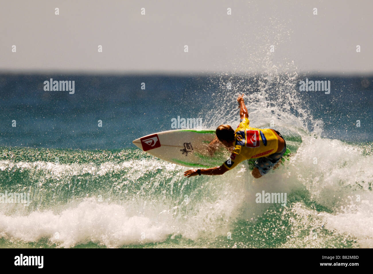 first day of quicksilver pro surf competion coolangatta australia unnamed competitor Stock Photo