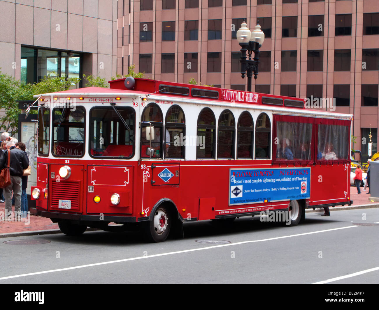 A Boston Tourist Bus Stock Photo