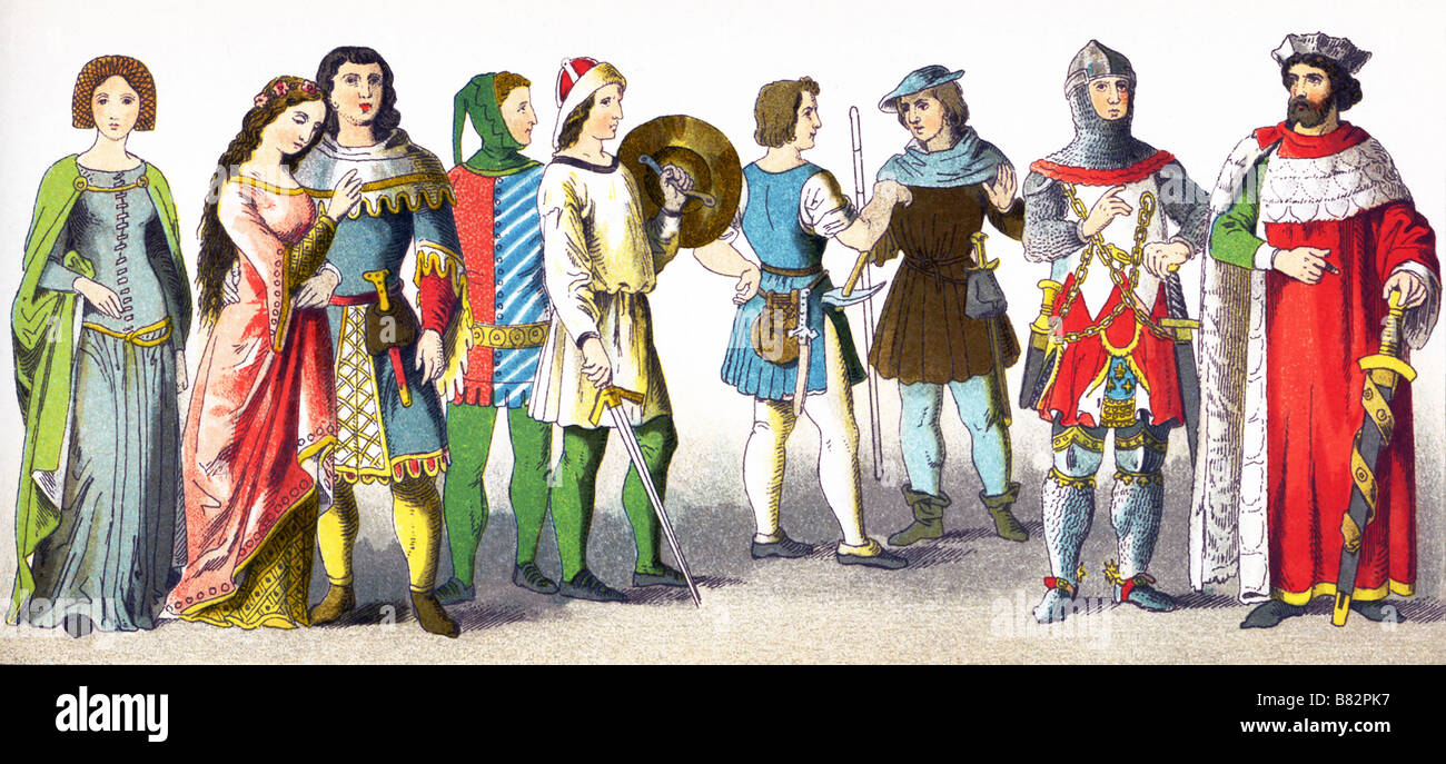 Germans, 1300-1350 Stock Photo