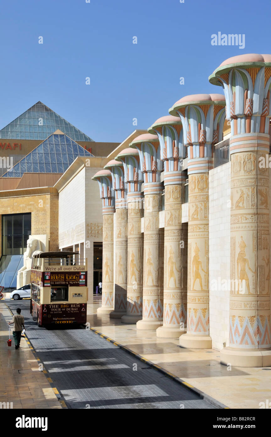 Big Bus Tour Company operating in Dubai from bus stop at the Pyramid