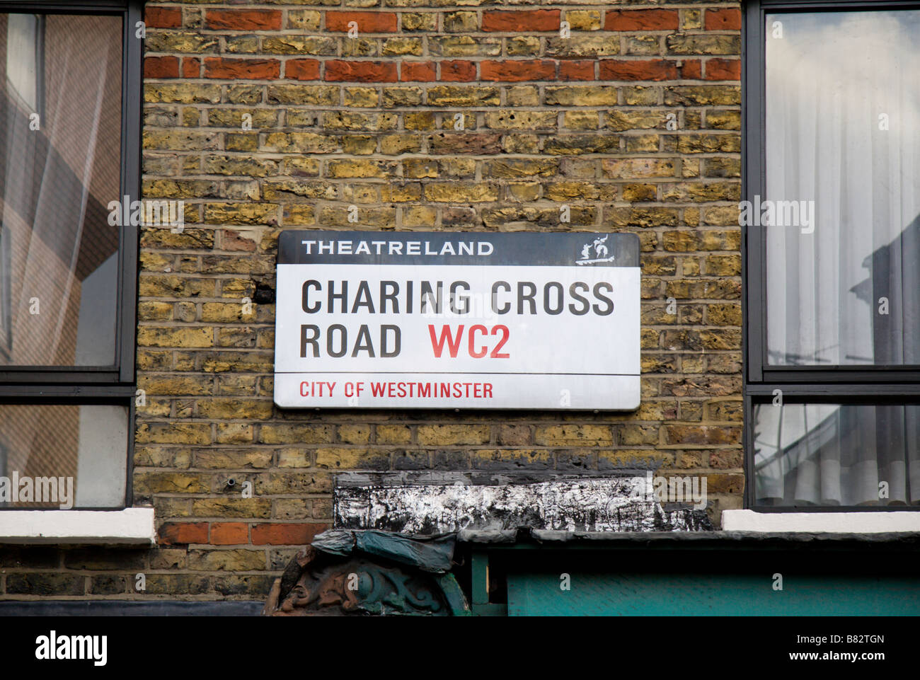 Street sign for Charing Cross Road, Westminster, London.  Jan 2009 Stock Photo