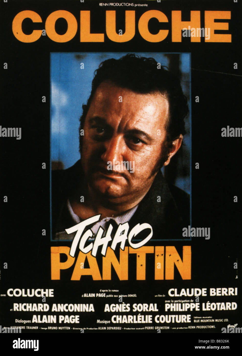 Tchao pantin  Year: 1983 - France Director: Claude Berri Coluche Movie poster (Fr) Stock Photo