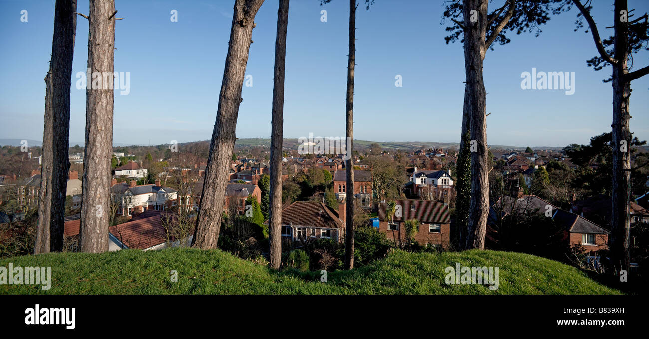 panorama of Belfast, Ireland, from Shandon Park mound Stock Photo