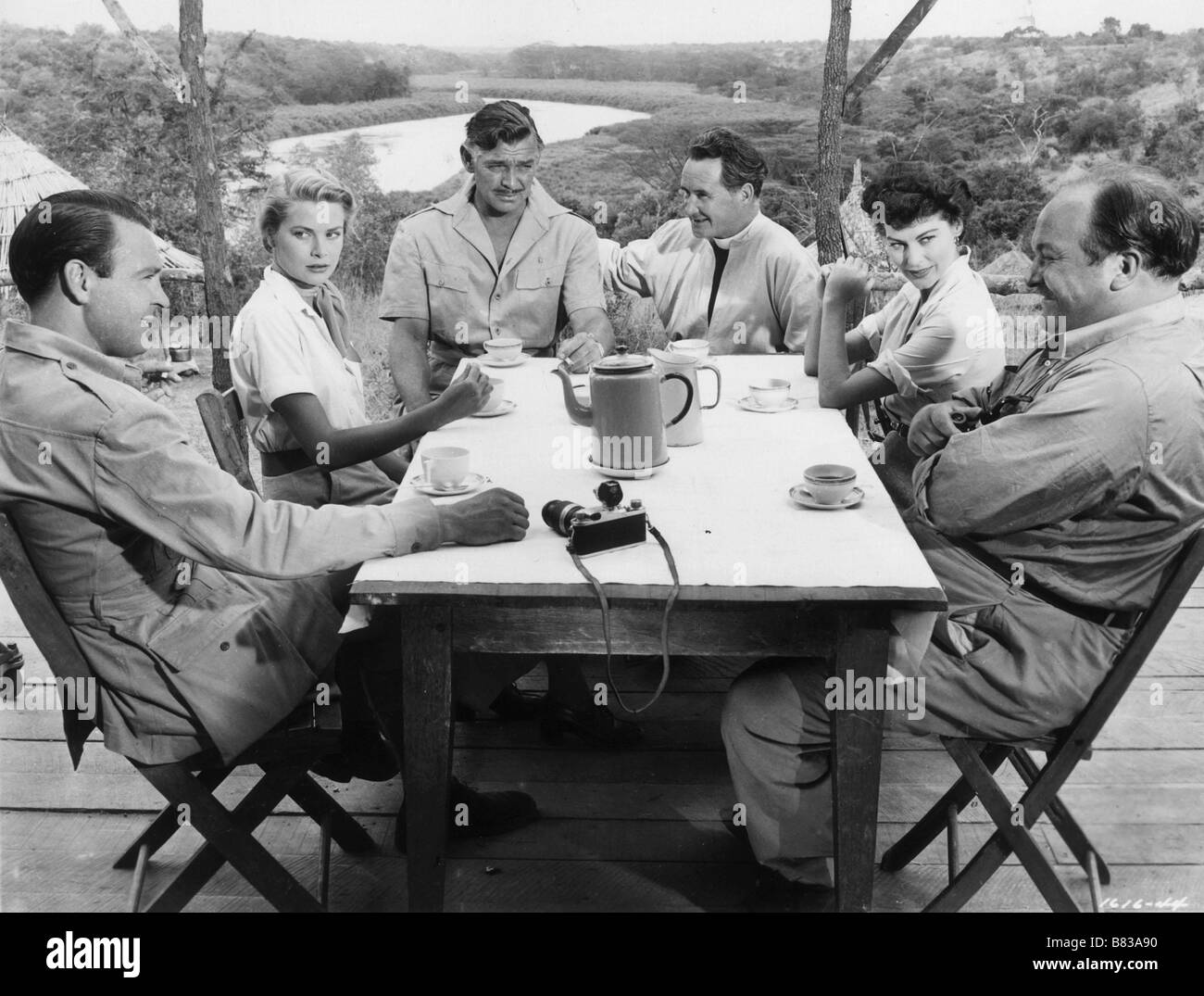 Mogambo (1953) USA Year: 1953 Director: John Ford Donald Sinden, Grace Kelly, Clark Gable, Denis O'Dea, Ava Gardner, Philip Stainton Stock Photo