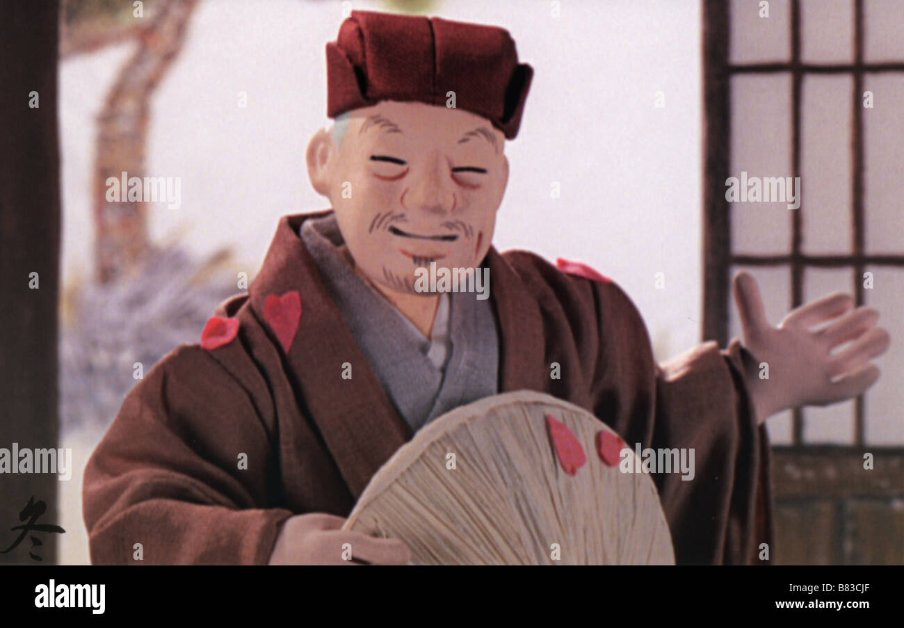 Jours d'hiver Fuyu no hi (2003) Japan Jours d'hiver est un recueil de versets du fameux poète Basho Matsuo (1664 - 1694) et 5 autres en forme d'un renku. Sous le régie de Kihachiro Kawamoto, 36 dessinateurs ont illustré cet oeuvre. Illustré par Kihachir Stock Photo