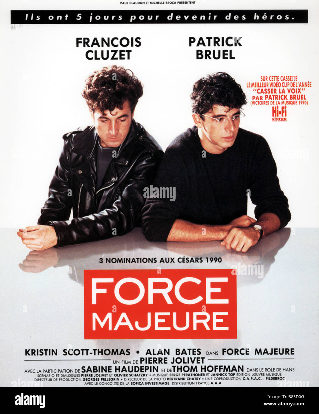 Force majeure Force majeure  Year: 1989 - France François Cluzet, Patrick Bruel Affiche , Poster  Director: Pierre Jolivet Stock Photo