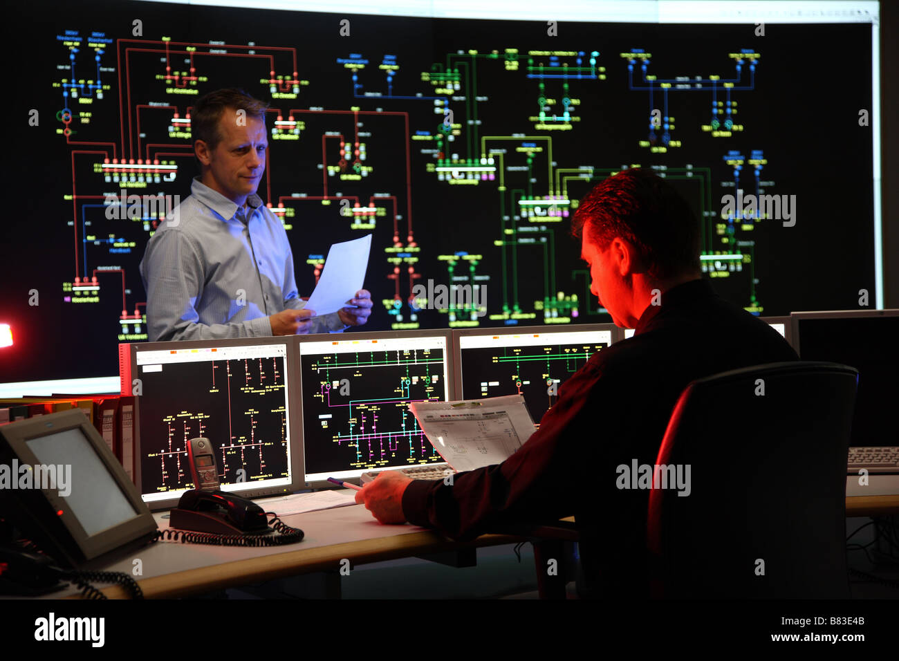 Central energy control room for electricity and gas ELE Energy company