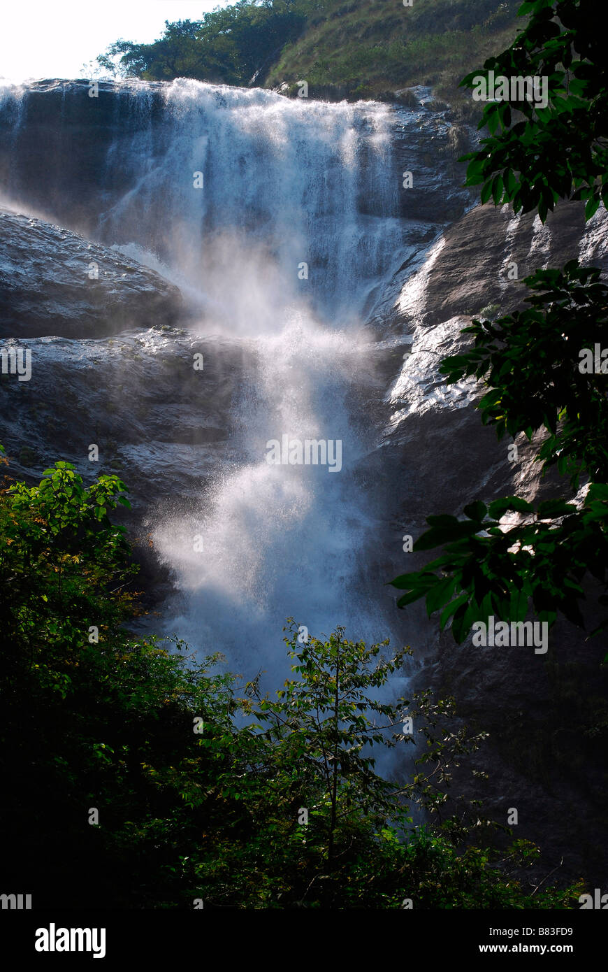 Palaruvi falls in Kerala, India Stock Photo