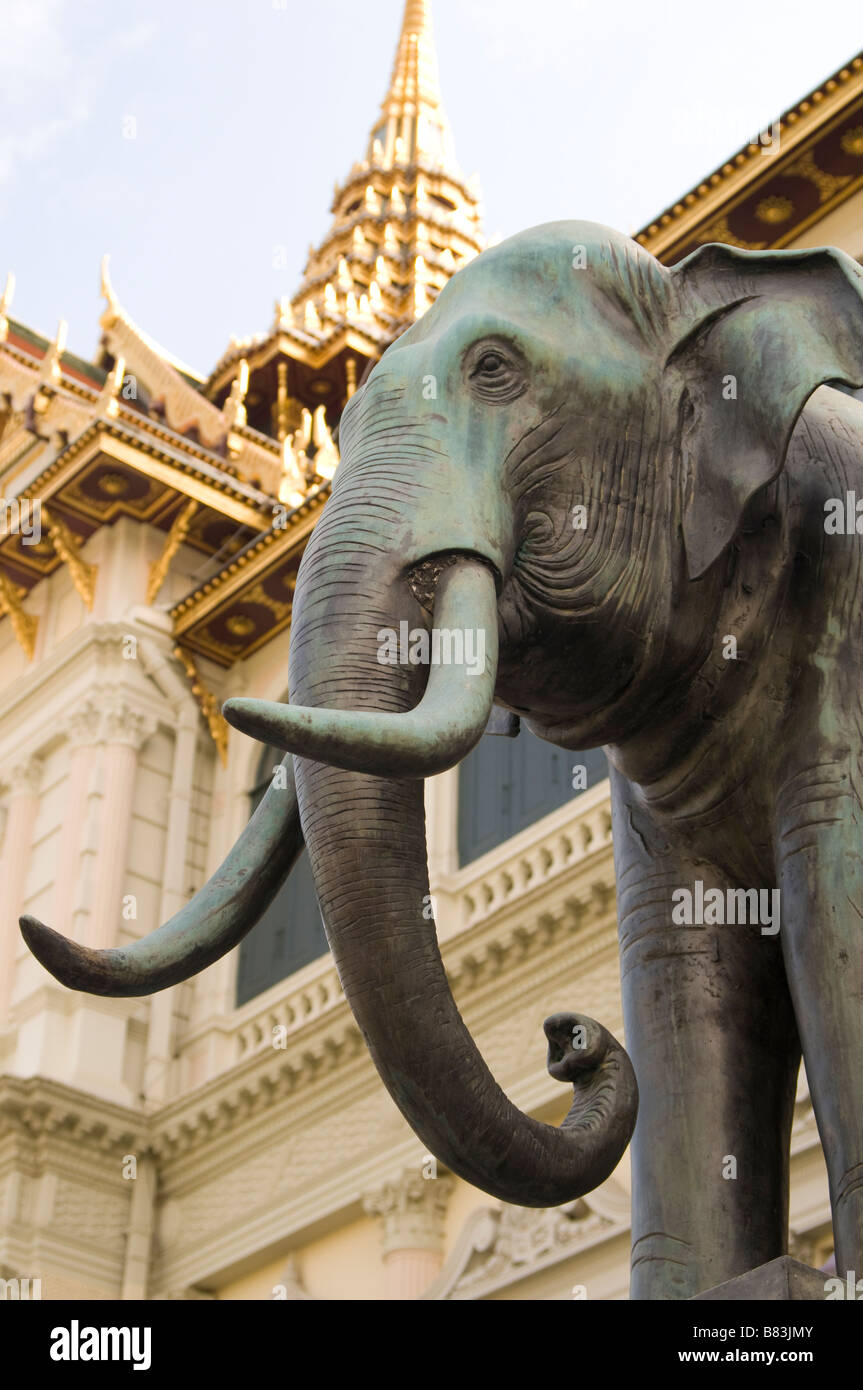 Elephant stature in Bangkok's Grand Palace. Stock Photo