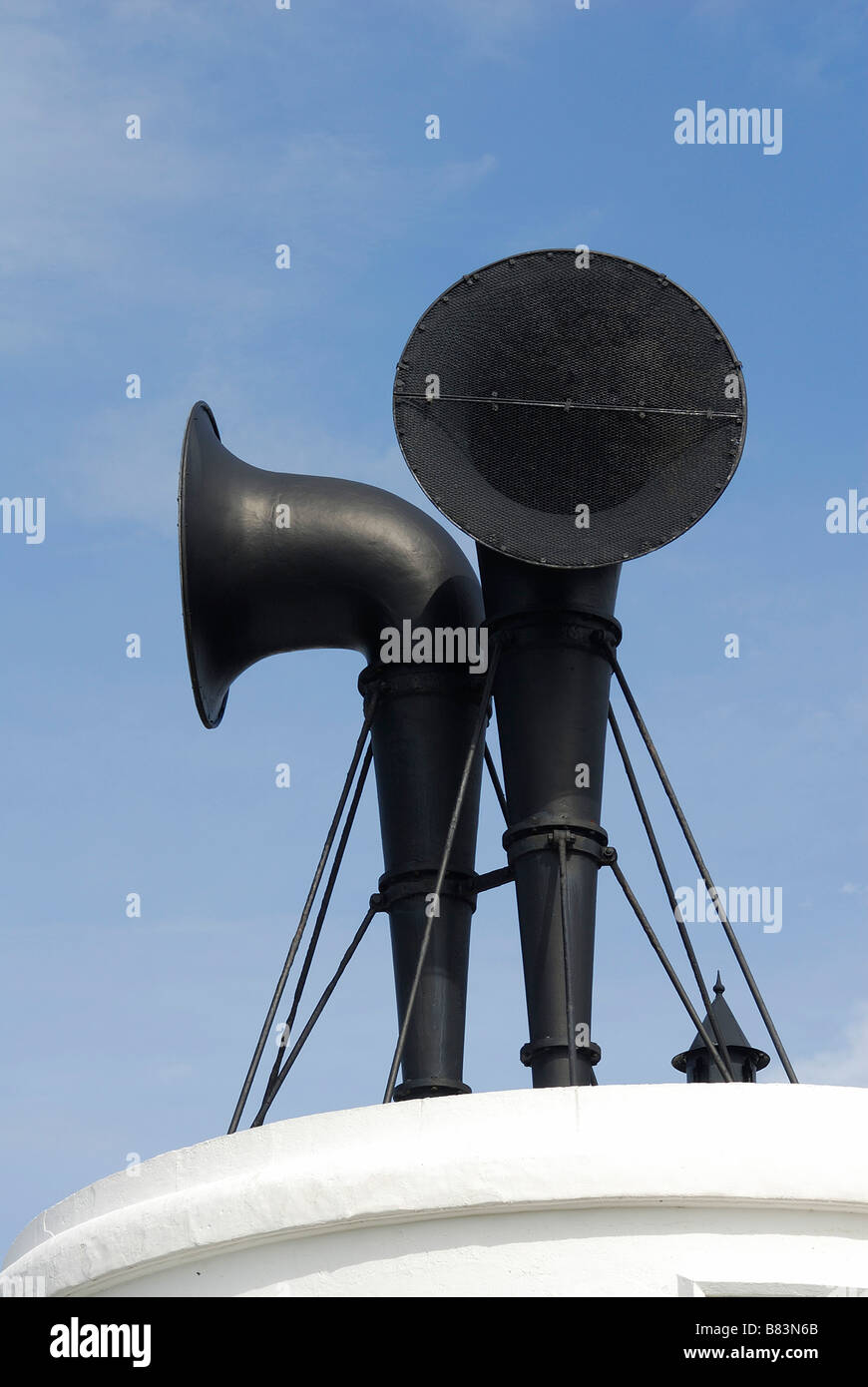 Air fog horns Lizard Point Cornwall UK Stock Photo Alamy