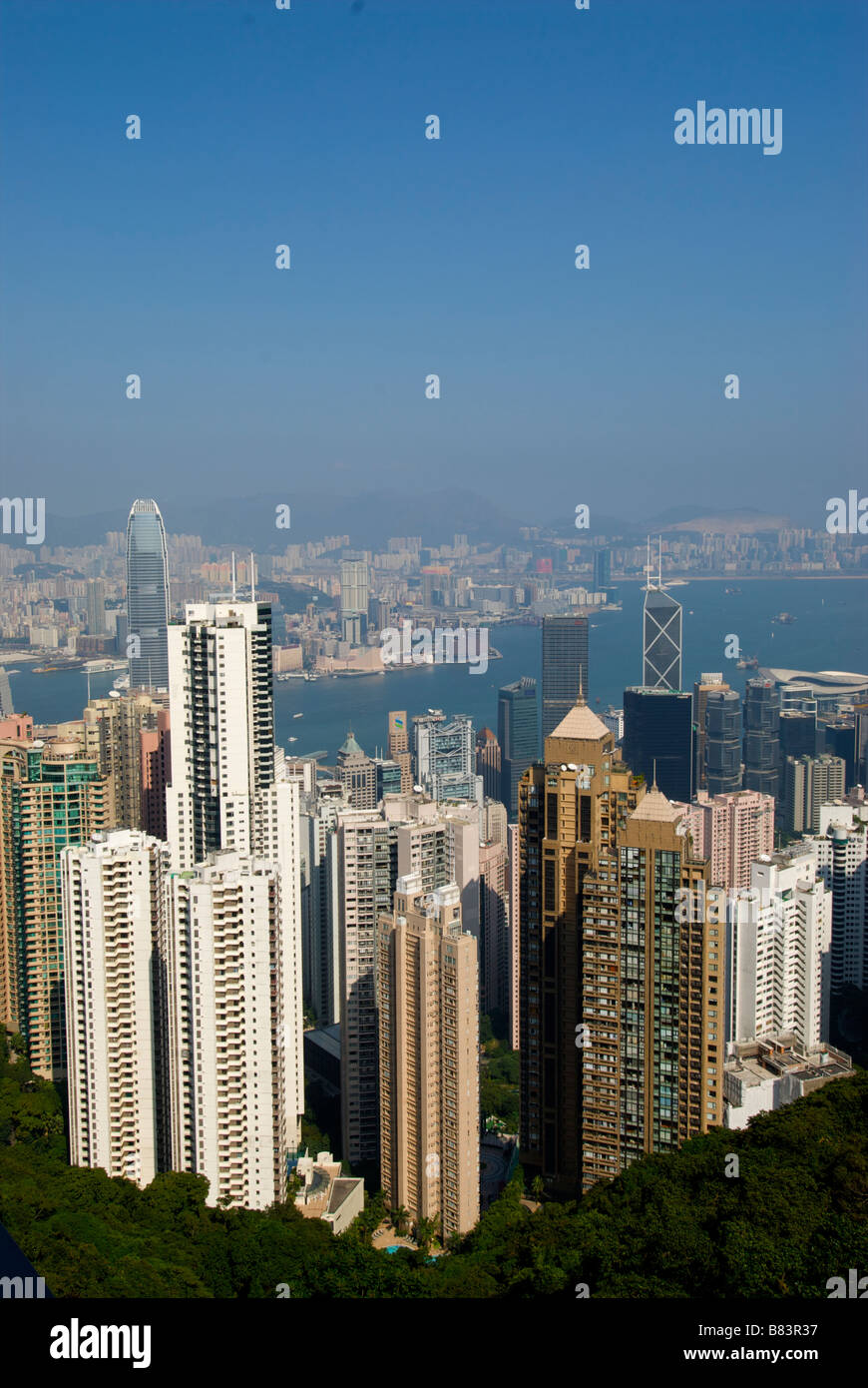 View of Hong Kong Victoria Harbour from Victoria Peak Hong Kong China ...