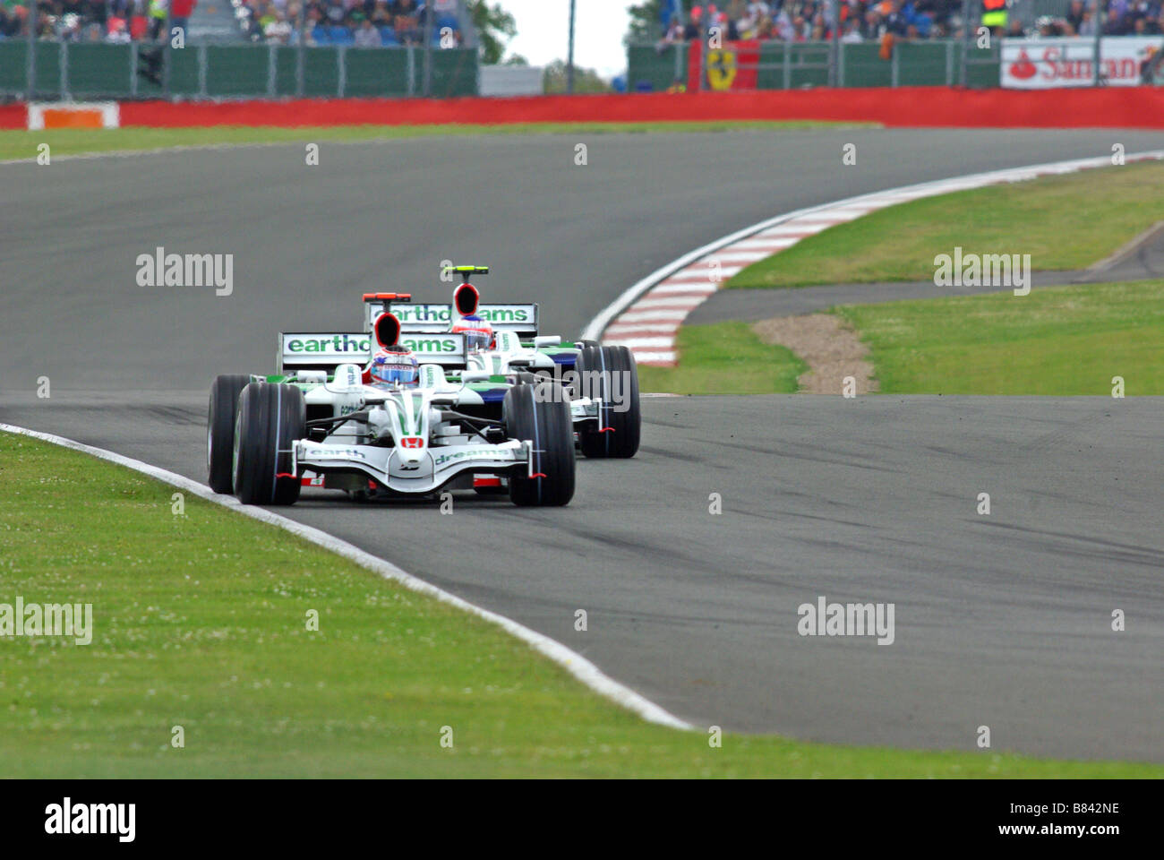 Jenson Button at the British Grand Prix 2008 Stock Photo Alamy