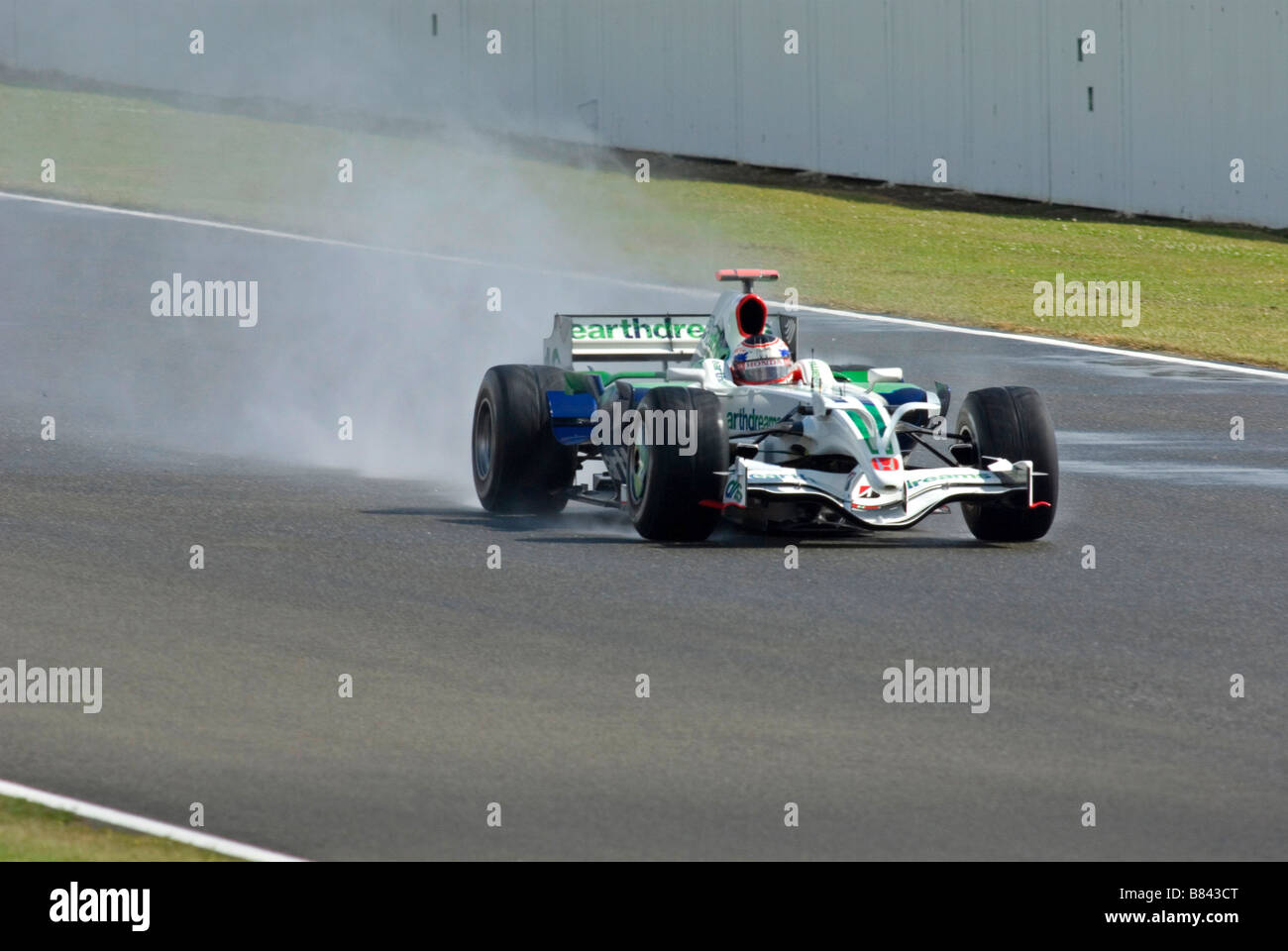 Jenson Button at the British Grand Prix 2008 Stock Photo Alamy