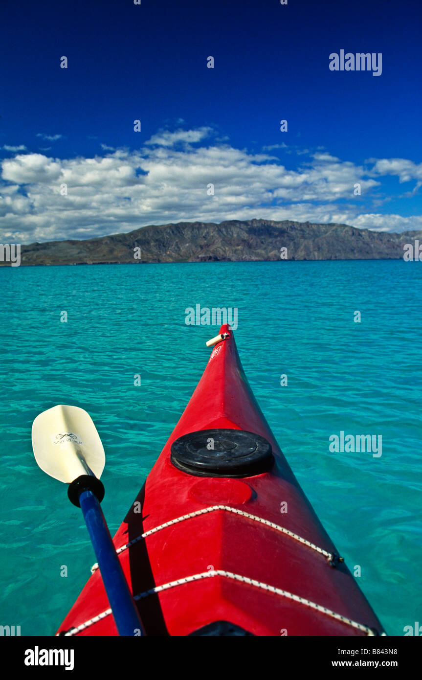 Kayaking off Isla Coronado, Sea of Cortez, Baja California Sur, Mexico Stock Photo