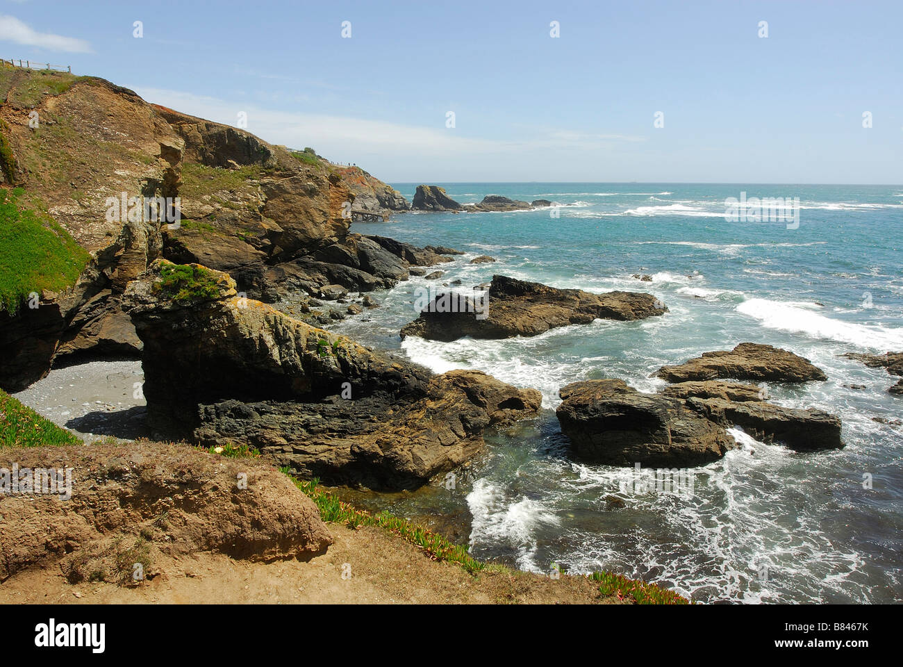 Polpeor Cove Lizard Point Cornwall UK Stock Photo