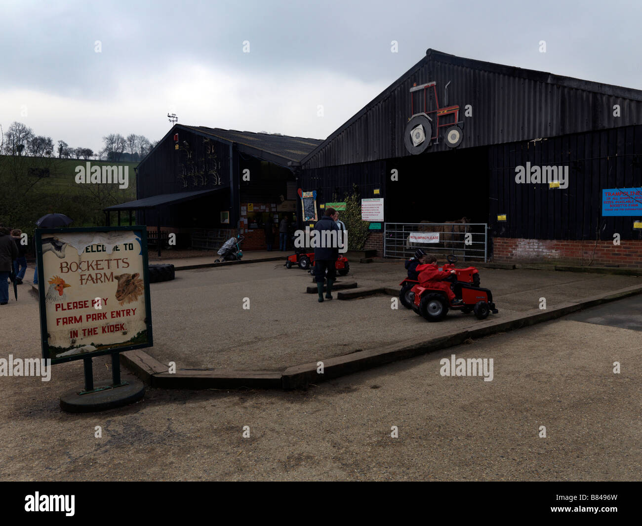 Bocketts Farm Leatherhead Surrey Barns Converted for Childrens Play Area with Slides and Farm