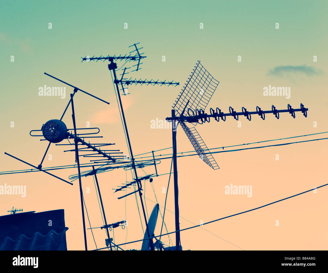 TV aerials Stock Photo Alamy