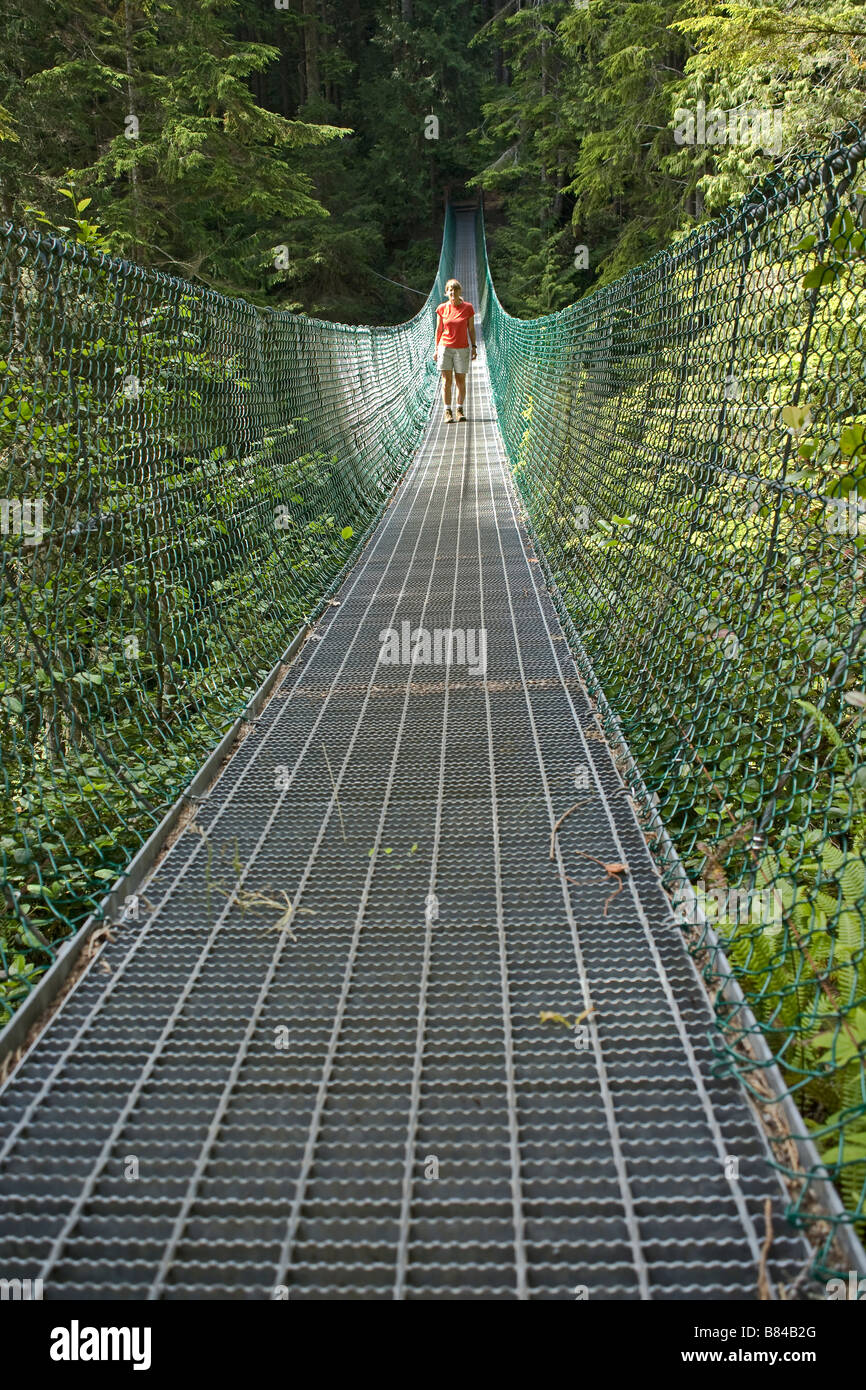 BRITISH COLUMBIA Bridge over Loss Creek along the Juan de Fuca Trail